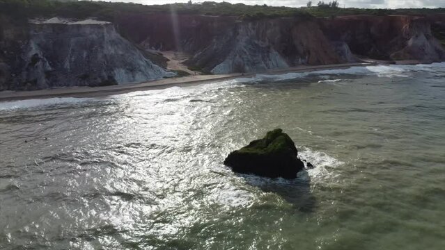 Tambaba Beach Drone Flying over Surf Spot with Cliffside beaches and Lone Oceanic Rocks.
Jo&atilde;o Pessoa, Brazil by Drone 4k
Aerial Travel + Nature