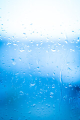 water drops on glass