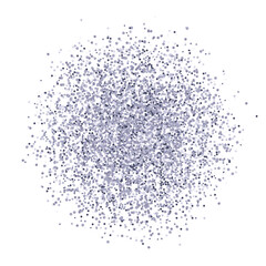 Silver glitter isolated PNG