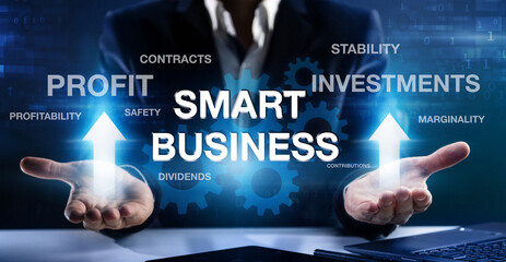 growth of economic indicators. Smart business. Concept of business development