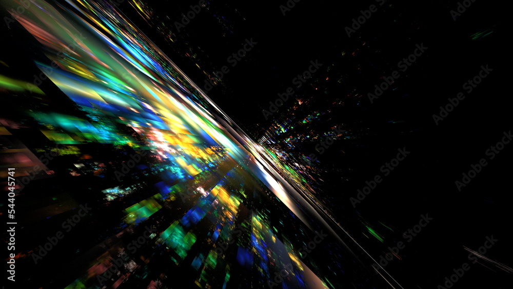 Wall mural luminous technological abstract background. digital technologies, cloud computing, digital future. 3