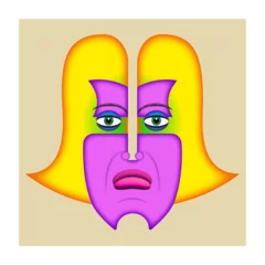 Foto op Plexiglas Retrato de mujer expresando con su rostro sentimientos de inseguridad, rechazo o duda © Aherrerae