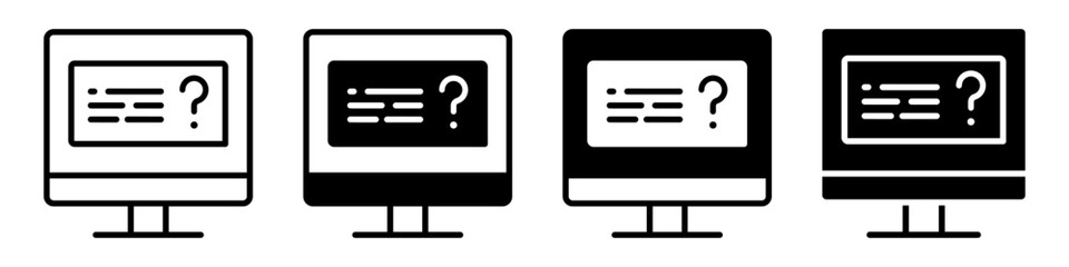 Question icon vector set. faq illustration sign collection. answer symbol or logo.