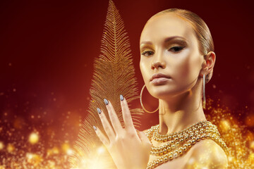 woman with golden skin