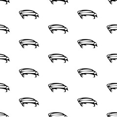 Seamless pattern with sketch squiggle