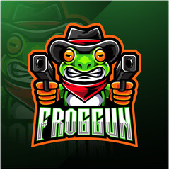 Frog gun esport logo design