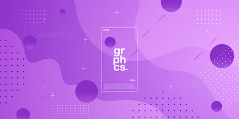 Modern abstract purple geometric background. Wavy design background. Trendy gradient shapes composition.Eps10 vector