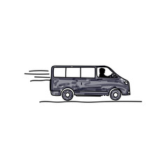 Car, transportation icon character vector illustration.