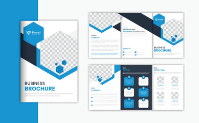 Fototapeta na wymiar Corporate trifold A5 brochure design template, business brochure layout vector