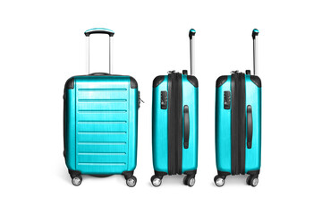 isolated suitcase on a white background