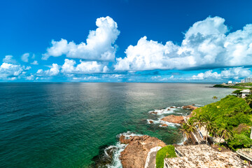 Ocean coast in Salvador, Brazil