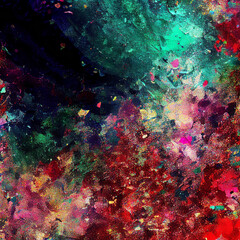 Fototapeta na wymiar Multi Color Abstract Glitter Paint Illustration, Splash Glitter Paint