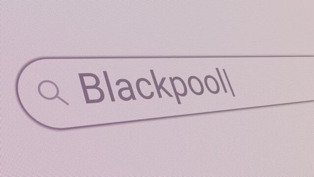 Search Bar Blackpool 
Close Up Single Line Typing Text Box Layout Web Database Browser Engine Concept