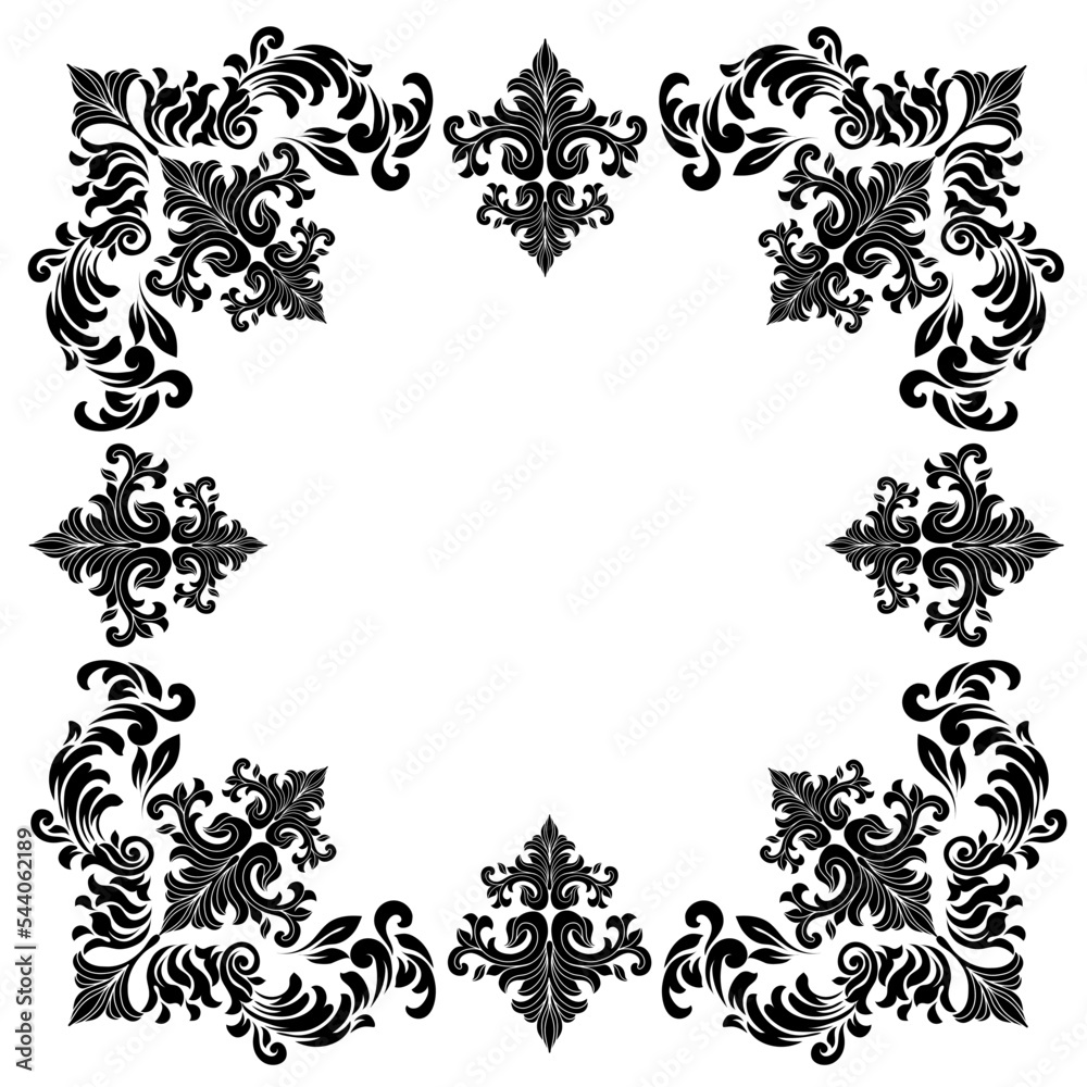 Wall mural Oriental vector damask patterns for greeting cards and wedding invitations.