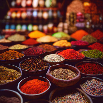 Colorful different spices