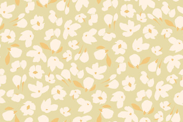 gentle bright tiny flowers pattern For autumn print dress