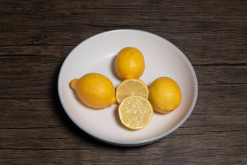 Lemons on a plate
