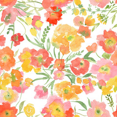 Fototapeta na wymiar gentle bright tiny flowers pattern For summer print dress