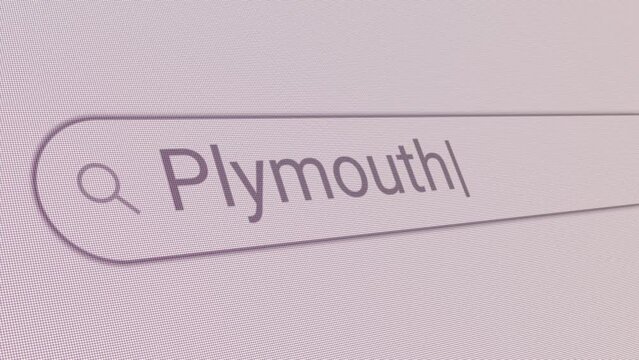 Search Bar Plymouth 
Close Up Single Line Typing Text Box Layout Web Database Browser Engine Concept