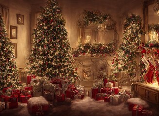 christmas tree and presents