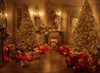 christmas tree and presents