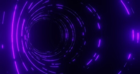 Futuristic abstract background circles glow neon in cyberspace 3d render