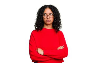 Young cute brazilian woman isolated tired of a repetitive task.