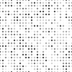 Seamless geometric pattern. Modern ornament with black and white stars. Geometric abstract pattern