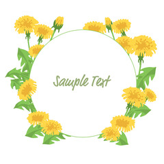 Obraz premium Dandelions frame isolated