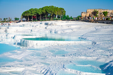 Natural travertine pools and terraces