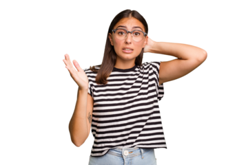 Young cute caucasian woman isolated screaming with rage.