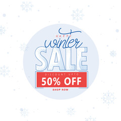  winter sale creative banner, vector design illustration.
