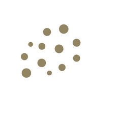 Abstract hand drawn shape in boho natural style