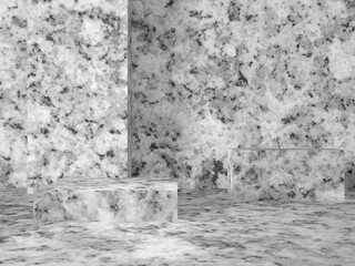 Fototapeta premium 3D Granite rock background.