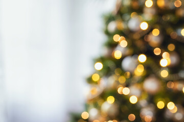 Defocused Christmas Tree at Home - 544085989