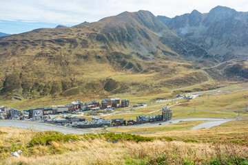 Mountain serpentine and road in Andorra.