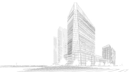 Fototapeta premium sketch of a building