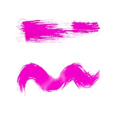 Pink watercolor brush stroke. S-shape. Element for the design of wedding invitations and cards. Valentine's Day element.