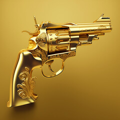 revolver and bullets - obrazy, fototapety, plakaty