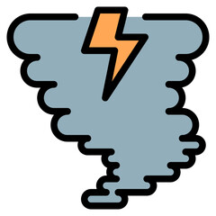 thunder weather forecast nature icon