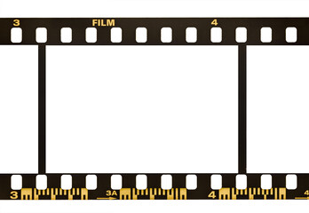 empty 35mm negative film border isolated, nice photo placeholder or overlay.