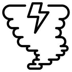 thunder weather forecast nature icon