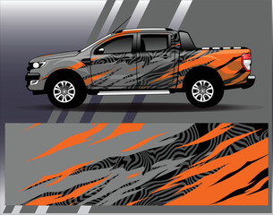 Car wrap design vector. Graphic abstract stripe racing background kit designs for wrap vehicle  race car  rally  adventure and livery
