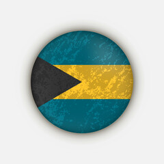 Country Bahamas. Bahamas flag. Vector illustration.
