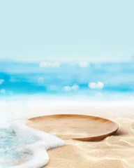 Foto auf Acrylglas Display sea place for products sand sun beach © beka