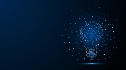 Concept of electric power or creativity. Advanced technology background of power circuit boards or light bulbs. vector illustration
