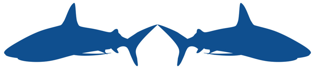 Shark Silhouette for Logo, Pictogram, Website, Art Illustration, Infographic, or Graphic Design Element. Format PNG
