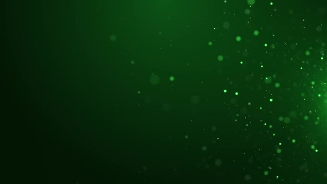 4K Defocused Highly Detailed Abstract Particles Green Seamless Loop Background