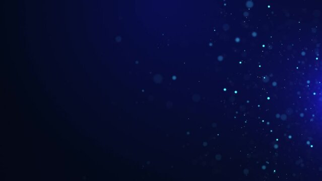 4K Defocused Highly Detailed Abstract Particles Blue Seamless Loop Background