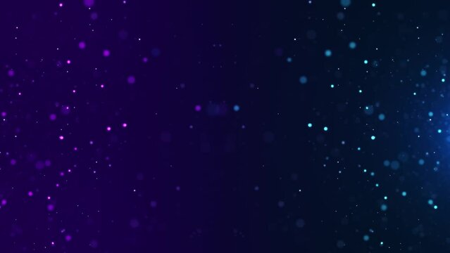 4K Defocused Highly Detailed Abstract Particles Purple And Blue Seamless Loop Background